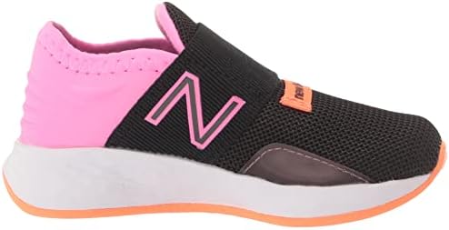 בנות איזון חדש נערות קצף טרי ROAV V1 נעל ריצה של באנג'י, שחור/תוסס ורוד/כתום תוסס, 7 פעוט