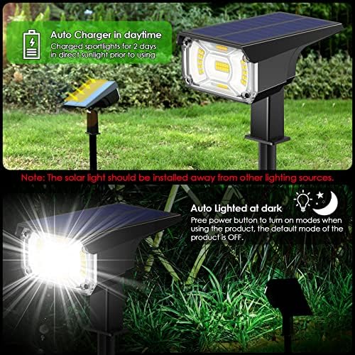 Nevtper Solar Spot Fures Outdoor, 40 נוריות LED אור חיצוני סולארי ו- USB מופעל, 3 מצבי תאורה אוטומטית/כיבוי
