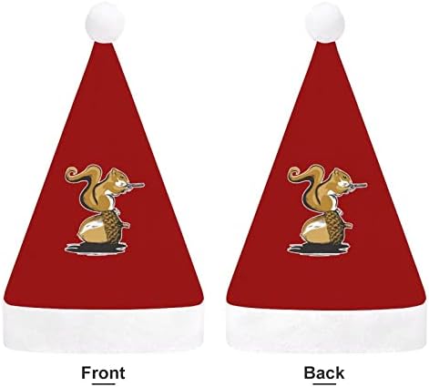 אגוזי סנאי חג המולד כובע רך קטיפה סנטה כובע מצחיק כפה עבור חג המולד לשנה חדשה חגיגי מפלגה