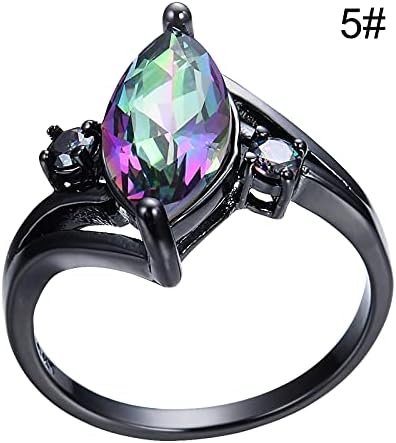 שלג דרקון טבעת זירקון רטרו צבעוני תכשיטי טבעת טבעת נצח חתונה טבעת מגניב טבעות לגברים