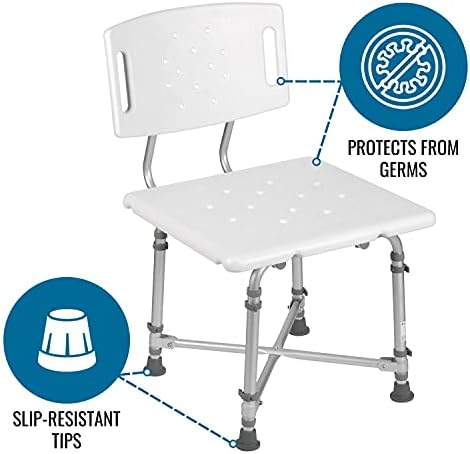 מושב אמבטיה לכיסא מקלחת לאמבטיה או ספסל מקלחת למקלחת פנימית, עשוי אלומיניום עם מושב פלסטיק, מתאים לכיסא מקלחת,
