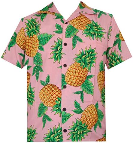 חולצות הוואי של אלוויש לאננס אננס חוף חוף חג מפלגת חוף שרוול מזדמן שרוול קצר