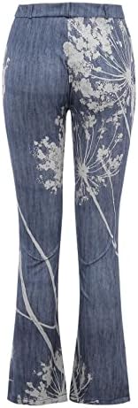 וינטג 'שקיק אביב אביב ג'ין ליידי פלוס עבודה בגודל ג'ינס ישר רגל גבוהה עולה במצוקה במצוקה אלגנטית