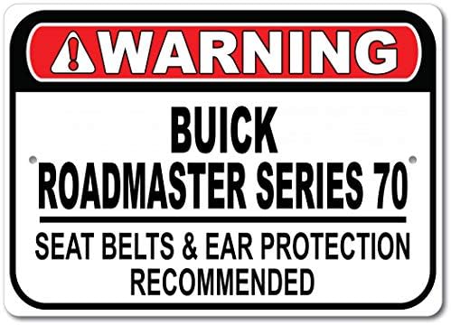 Buick Roadmaster סדרה 70 חגורת בטיחות מומלצת שלט רכב מהיר, שלט מוסך מתכת, עיצוב קיר, שלט מכונית GM