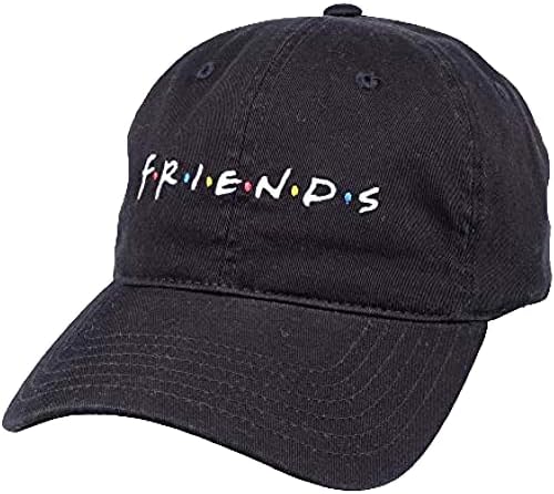 קונספט אחד וורנר האחים חברים אבא כובע, שרבוט לוגו כותנה מתכוונן בייסבול כובע עם מעוקל ברים, שחור, אחד