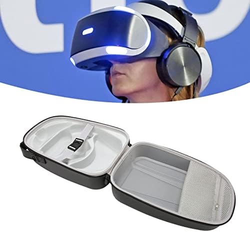 תיק נשיאה קשה עבור קונסולת PS5 VR2, שקית אחסון מארחת VR2 ניידת, מארז מגן נסיעות עם אחיזה, רצועת נשיאה וכיס רוכסן,