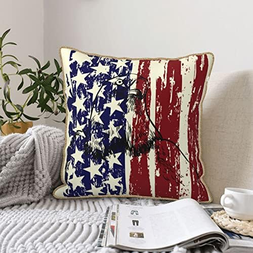 חבילת Myshe של 2 קטיפה דגל אמריקאי ייחודי כרית דקורטיבית כיסוי כיסוי ספה מכונית חדר שינה 18 x