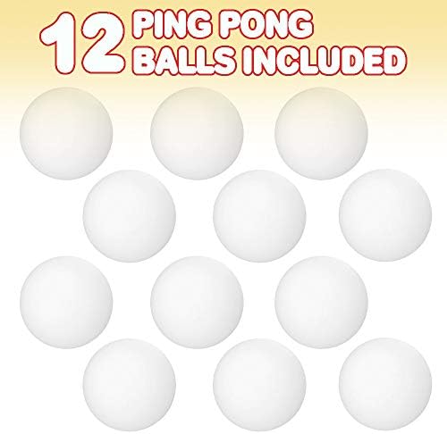 כדורי פינג פינג לבן פינג לבן - חבילה של 12 - מיני כדורי פינג בגודל 1.5 אינץ