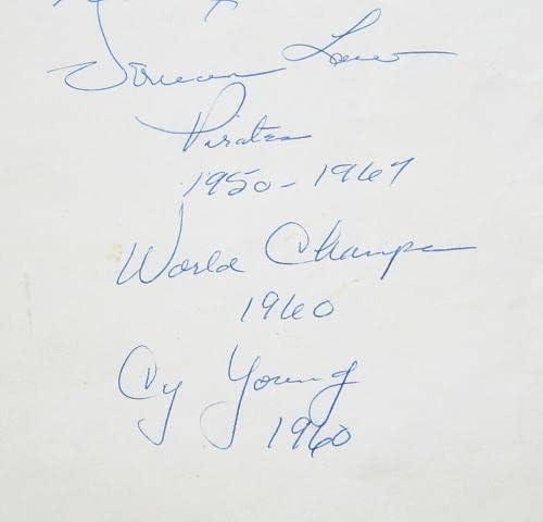 וורן לאו חתם על חתימת נייר אוטומטי 1960 פיראטים סיי יאנג אלוף העולם-חתימות חיתוך של ליגת הבייסבול
