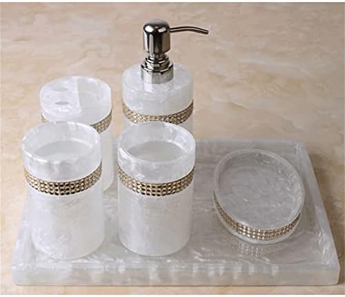 SSLFQND חדר אמבטיה חמש חלקים זוגות מברשת שיניים מתקן סבון סבון