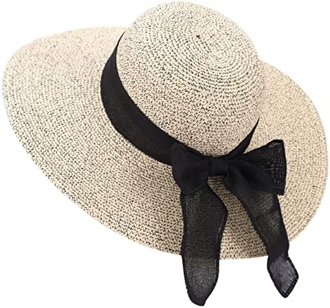 כובעי שמש קש לנשים כובע קיץ מתקפל בכובע הגנה מפני כובעי חוף תקליטון חוף