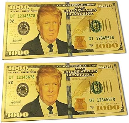 חבילת Blinkee של 2-1000 נשיא הנצחה דולר דונלד טראמפ