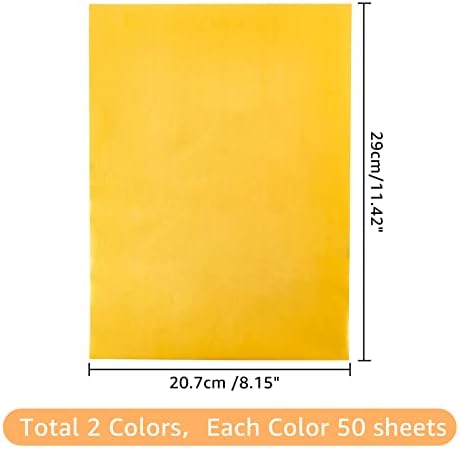 Superfindings 100 גיליונות 2 צבעים נייר הטבעה של נייר נייר כסף 11.42x8.15 אינץ 'העברת חום נייר נייר אלגנט