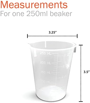 כוס פלסטיק 250 מ ל סט של 50 על ידי מרילנד פלסטיק-ברור בוגר פוליפרופילן כוסות חד פעמיות עם זרבובית לשפוך-עבור