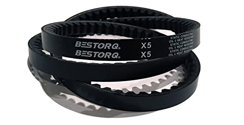 BestorQ 3VX530 BELT V גומי, קצה גולמי/מכוסה, שחור, 53 אורך x 0.38 רוחב x 0.32 גובה