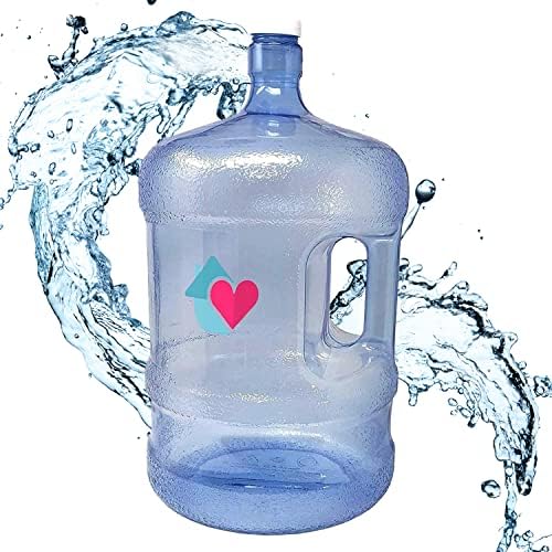 Lavohome בקבוק מים ליטר 5 עם כובע בורג, מיכל מים לליטר 5 ליטר עם ידית אחיזה קלה, כד מים ללא BPA לבית או לקמפינג,