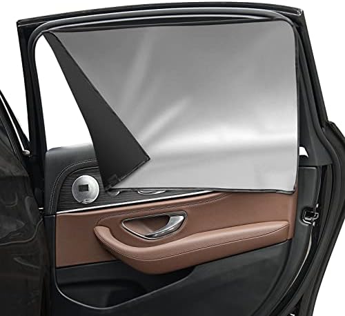 חלון צד רכב גווני שמש, Fetanten 2023 שדרג מושב אחורי גווני חלון תינוקות עם הגנה מגנטית מפני חום שמש ומסך רשת