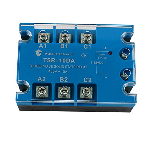 AEXIT TSR-10DA 3-32VDC חלקים ואביזרים לחלקים ואביזרים ל- 480VAC 10A תלת פאזי מודול ממסר מצב מוצק DC לממסרים AC