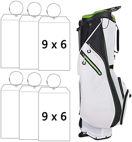 6 חבילה גולף תג מטען 9 איקס 6 - גדול במיוחד נסיעות מזוודות תיק תג פלסטיק ברור מזוודות תג פאוץ עבור