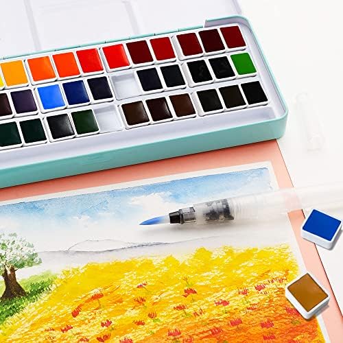 חבורה של סט צבעי מים של Meiliang, 36 צבעים עזים עם arrtx 30 צבעים עטים לצבע אקרילי לציור סלע, ​​מושלם לתלמידים,