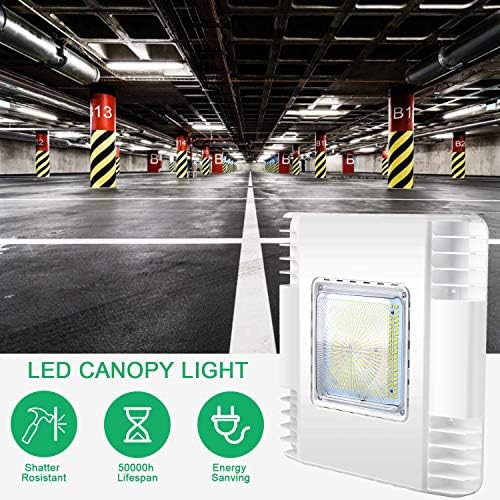 Ostek LED Canopy Light 150W תחנת גז חניון תאורת תקרה 5700K, דירוג חיצוני, 90-277V IP65 DLC & UL רשום