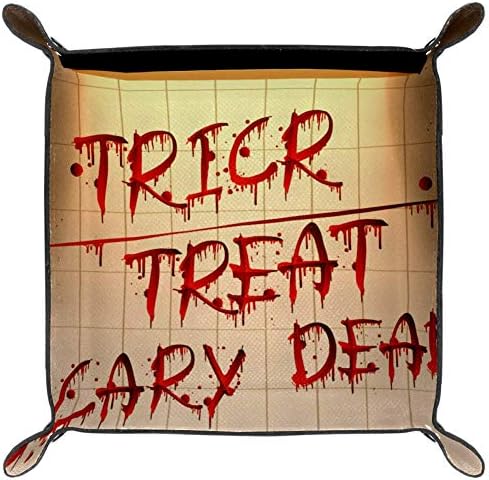 Lyetny Halloween רקע מארגן אלפבית דם מגש אחסון קופסת מיטה מיטה קאדי שולחן עבודה שמור ארנק מפתח קופסת מטבעות מגש