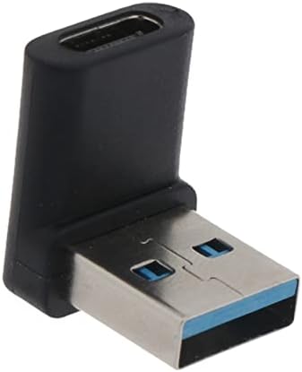 חתיכת יומן 90 מעלות זווית ימנית USB C נקבה ל- USB 3.0 מתאם גברים, מטען כבלים של 10 ג'יגה -ביט לשנייה