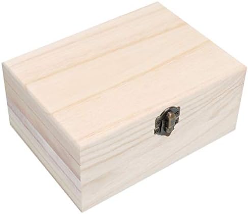 מיליסטן 3 יחידות מלבן לא גמור קופסאות עץ עם קופסאות תכשיטים מכסה קופסת מתנה קופסת אוצר קופסאות אחסון