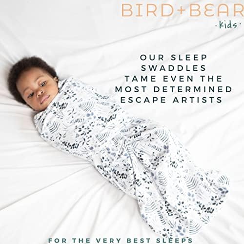 ציפור ודוב ילדים כותנה אורגנית שמיכת חוטף תינוק עם TOG 1.5 - סופר רך ורחב במיוחד שק שינה שינה 3-6