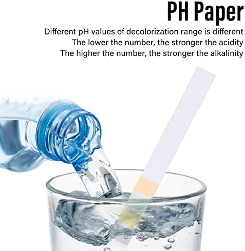 100 יחידות נייר מבחן pH, PH0-14 רצועות בדיקת מים רצועות בדיקת מדידה מקצועיות רצועות מדויקות