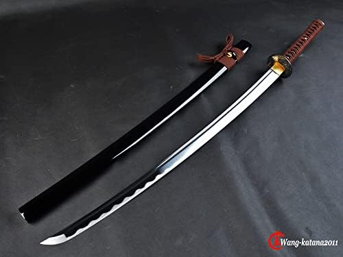 חרב DD חום קטאנה 1095 פלדת פחמן גבוהה יפנית סמוראית חרב פונקציונלית חדה חדשה