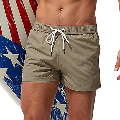 ביגוד יום העצמאות של קיץ גברים נסיעות חוף נסיעות מכנסיים קצרים של חוף גברים מזדמנים