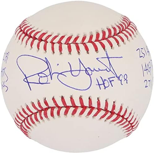רובין יונט מילווקי ברוארס חתימה בייסבול עם כתובות מרובות - מהדורה מוגבלת של 19 - כדורי בייסבול