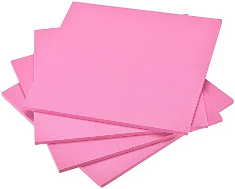 גיליונות קצף של Uxcell Pink Eva 10 x 10 אינץ '7 ממ עובי למלאכות פרויקטים DIY, 4 יח'