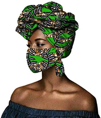 אפריקאי ראש גלישת שעוות כותנה כיסוי ראש אפריקאי מטפחת הדפסת אנקרה בנדנה התאמת הדפסת כיסויי ראש עגילי מסכה
