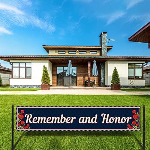 זכור וכבוד גדר באנר יום זיכרון אמריקאי פטריוטית חג מסיבת תא צילום רקע חיצוני קישוט