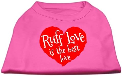 מוצרי חיות מחמד של מיראז 'Ruff Love חולצת הדפס מסך ורוד בהיר xxxl