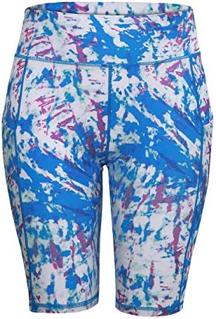 מכנסיים קצרים של HDE Biker לנשים - מכנסי יוגה ספנדקס של המותניים הגבוהות