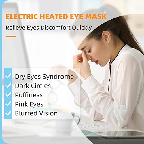 מסיכת עיניים מחוממת לעיניים יבשות חשמליות חמות USB דחיסה חמה כרית חימום לעיניים, להקל על עיניים ורודות