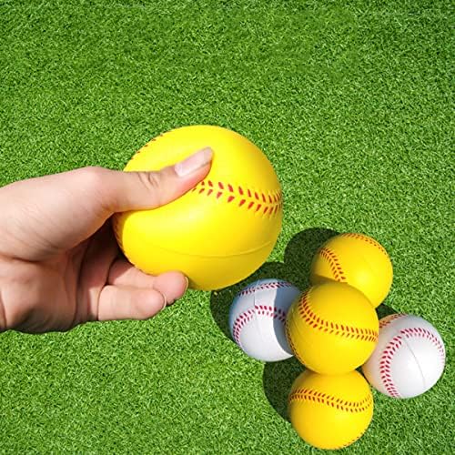 6.3 סנטימטר רך פו קצף כדור בייסבול, סופטבול, כדור למתחילים, שחקנים, אימון, חבטות בפועל, צהוב