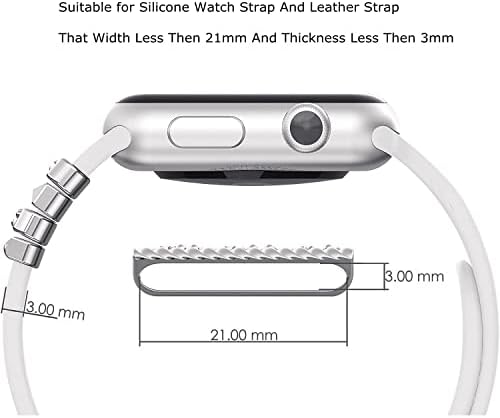 Tomcrazy 4PCs/Set Watch Band Charms תואמים לסדרת Apple Watch 8 7 6 5 4 Ultra se iwatch 49 ממ 45 ממ
