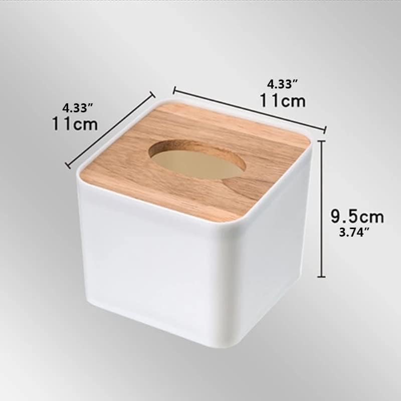 קופסאות רקמות עץ יצירתיות של לוקו עמידות סגנון פשוט סגנון נייר קופסת מפיות מרובעת קופסת רקמות