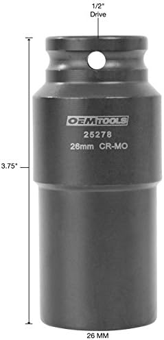 OEMtools 25275 17 ממ שקע בריח ארכובה, שקע איזון הרמוני כבד לברגים עקשניים, שקע השפעה על 17 ממ