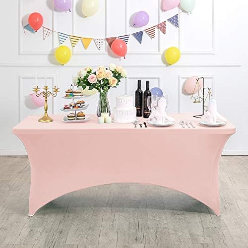 כיסוי שולחן שולחן סטרץ 'של Hezuzo לשולחן 4ft שולחן אוניברסלי מותח מפת שולחן למסיבה, אירועים, חתונה