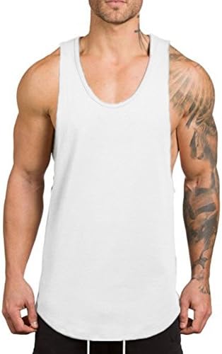 שרירים גופיות לגברים לחתוך פתוח הצדדים פיתוח גוף אפוד כושר אימון סטרינגר חולצות