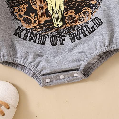 בגדי נערות מערביים תינוקות סווטשירט רומפר פרה גדולה בגד גוף גוף סתיו בגדי תינוקות חורפים
