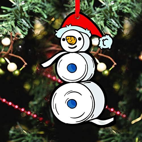 קישוט חג המולד של איש השלג של Sicohome, קישוט חג המולד מצחיק של 2 x 3.5 לילדים, איש שלג קישוטי תלייה לקישוט