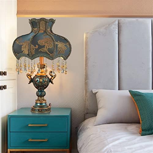 Zjhyxyh סגנון אירופאי מנורת חדר שינה מיטה שולחן מיטה אווירה בית רומנטי חם ויצירתי