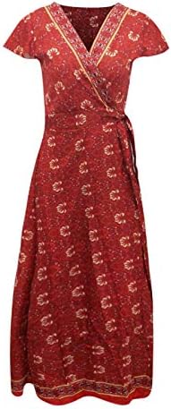 נשים מקסי שמלות אופנה פרח הדפסת פיצול ארוך שמלה מזדמן קצר שרוול צווארון קיץ בציר שמלה קיצית בתוספת גודל