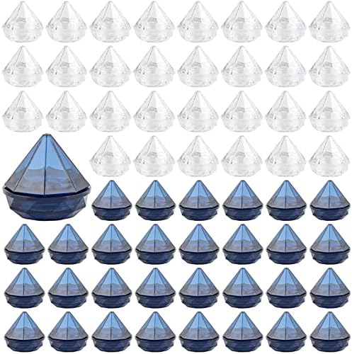 Naiencraft, חבילה של 50 צנצנות מדגם קוסמטי בצורת יהלום קופסת אחסון קטנה מארז ניסוי ריק למילוי חוזר